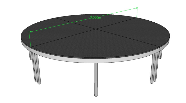 Escenario Circular 3 metros